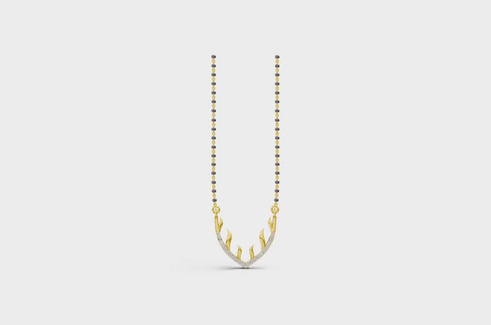 Golden Vine Diamond Mangalsutra