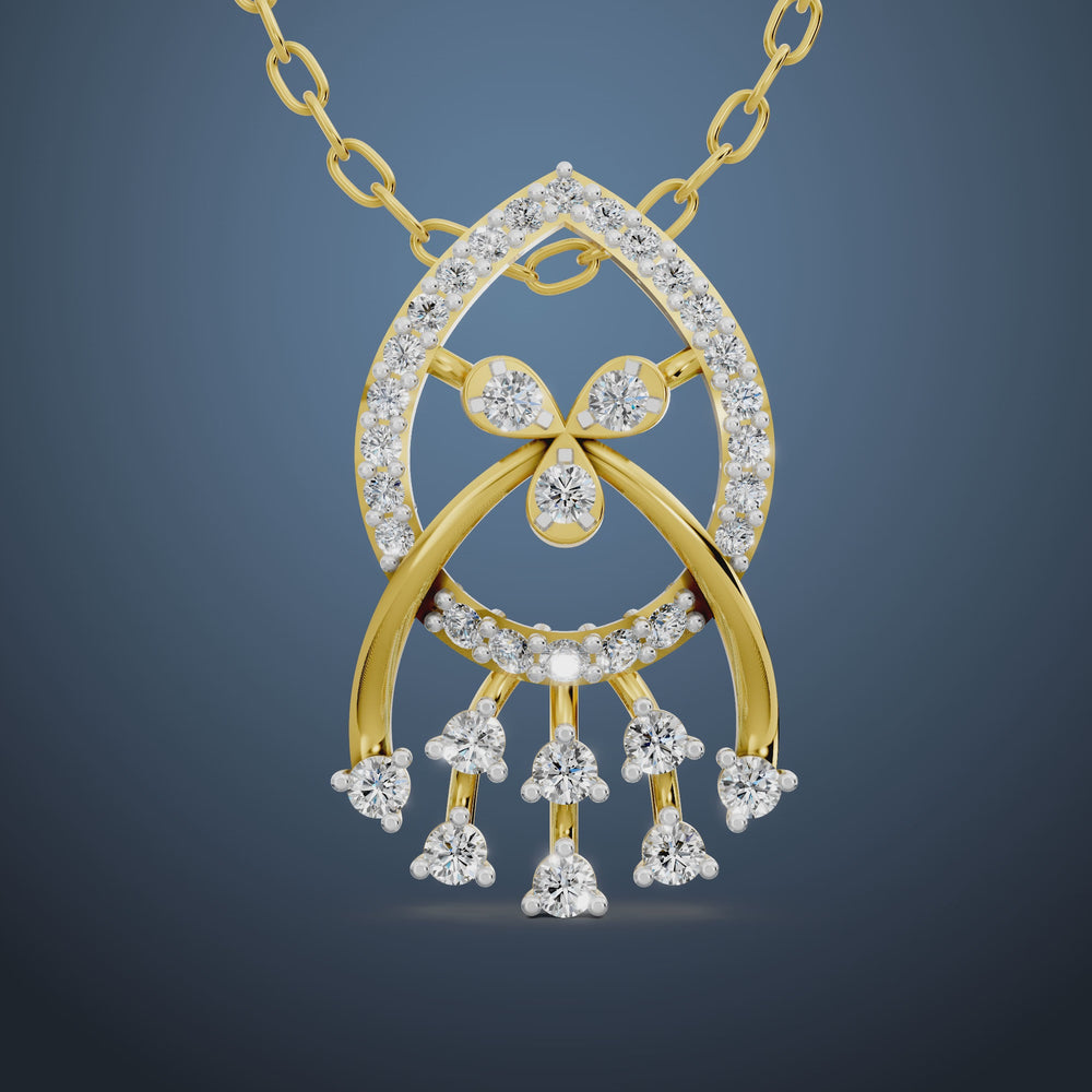 Diamond Cascade Bloom Pendant