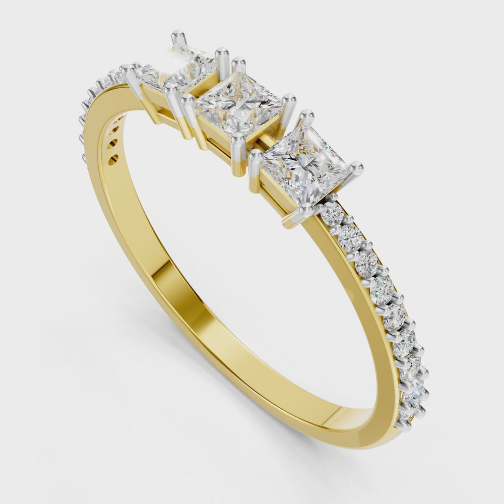 Trinity Princess Diamond Ring