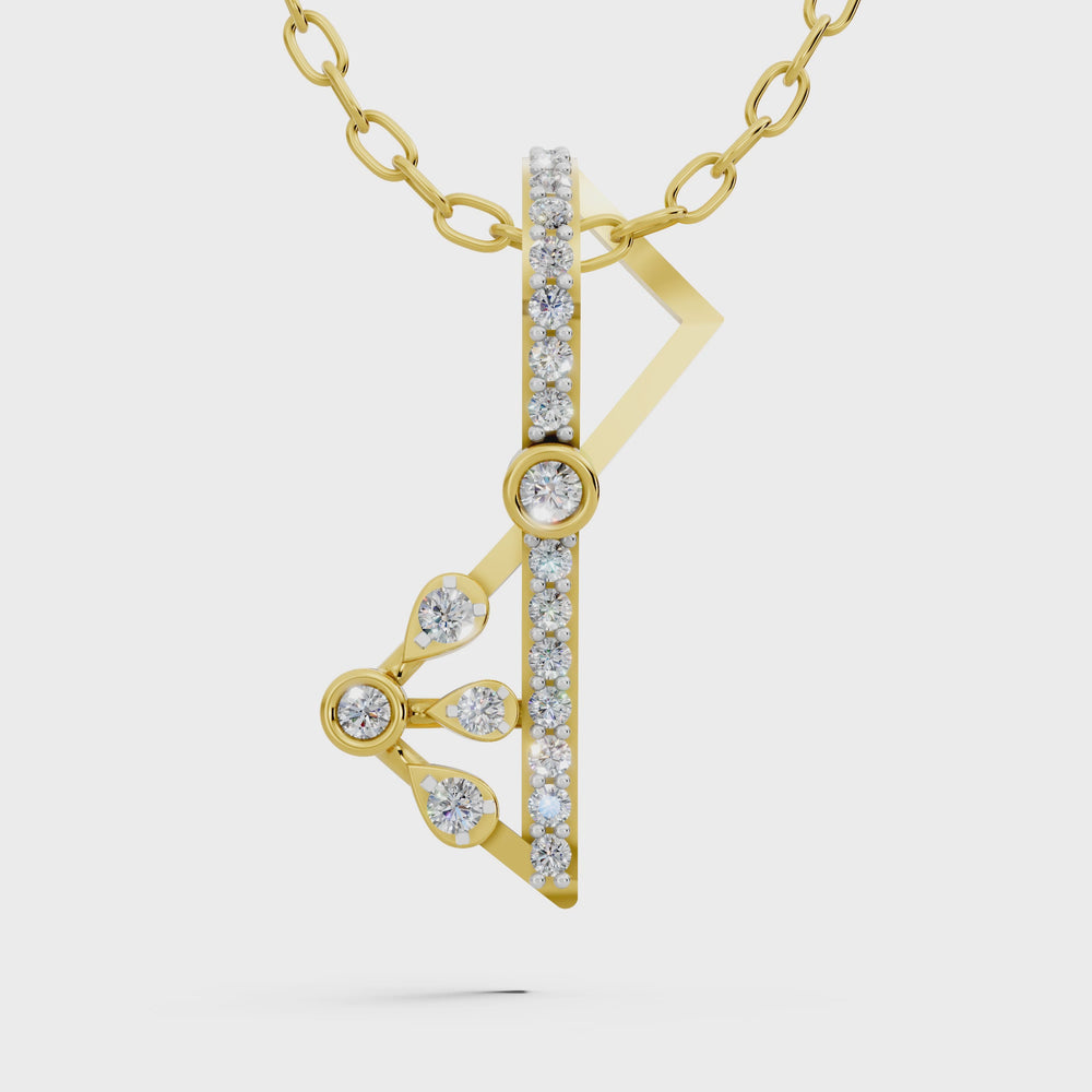 Infinity Arrow Diamond Pendant