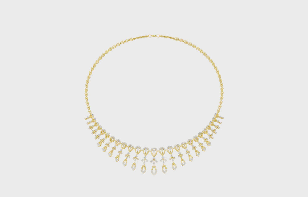 Regal Dewdrop Diamond Necklace