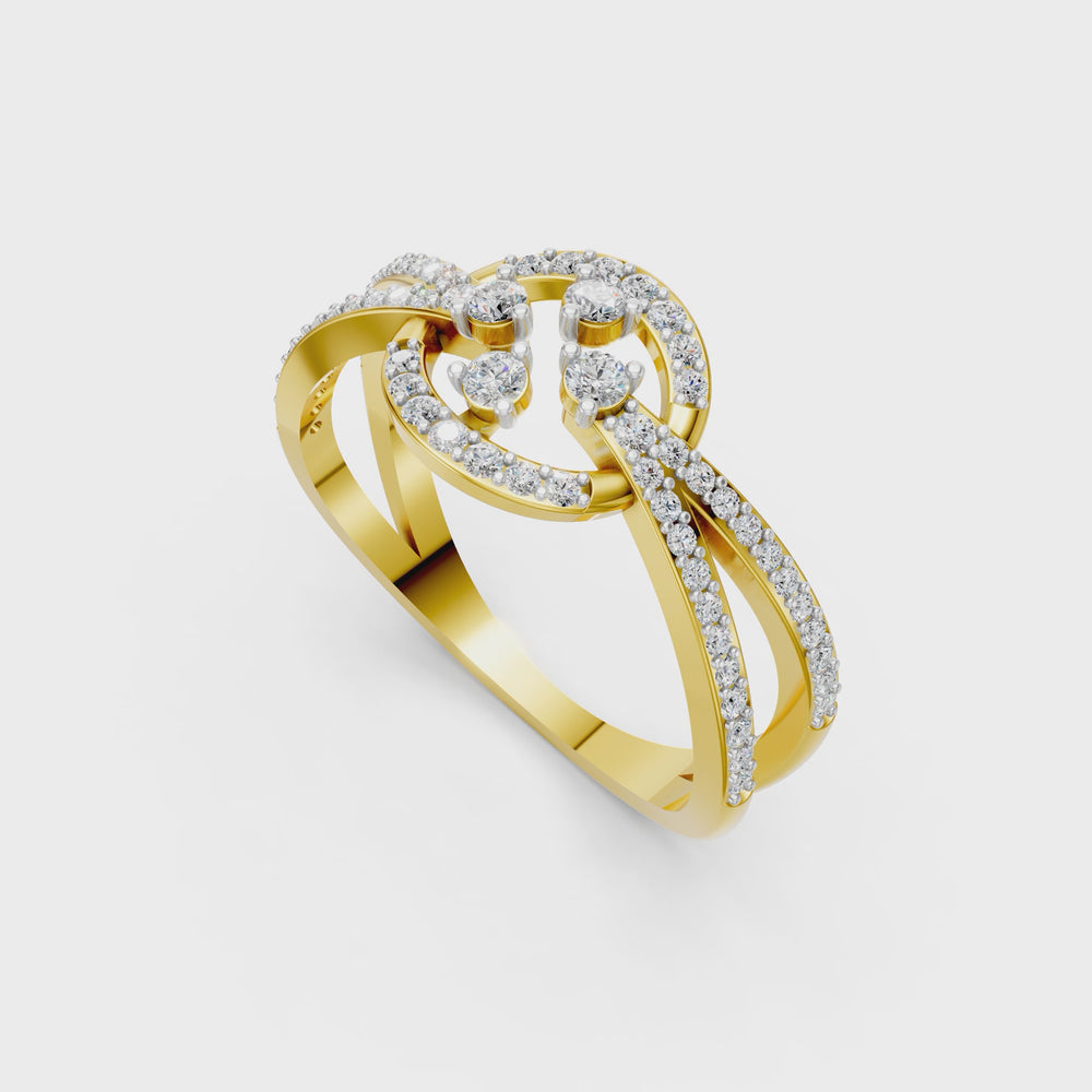 Twin Harmony Diamond Ring