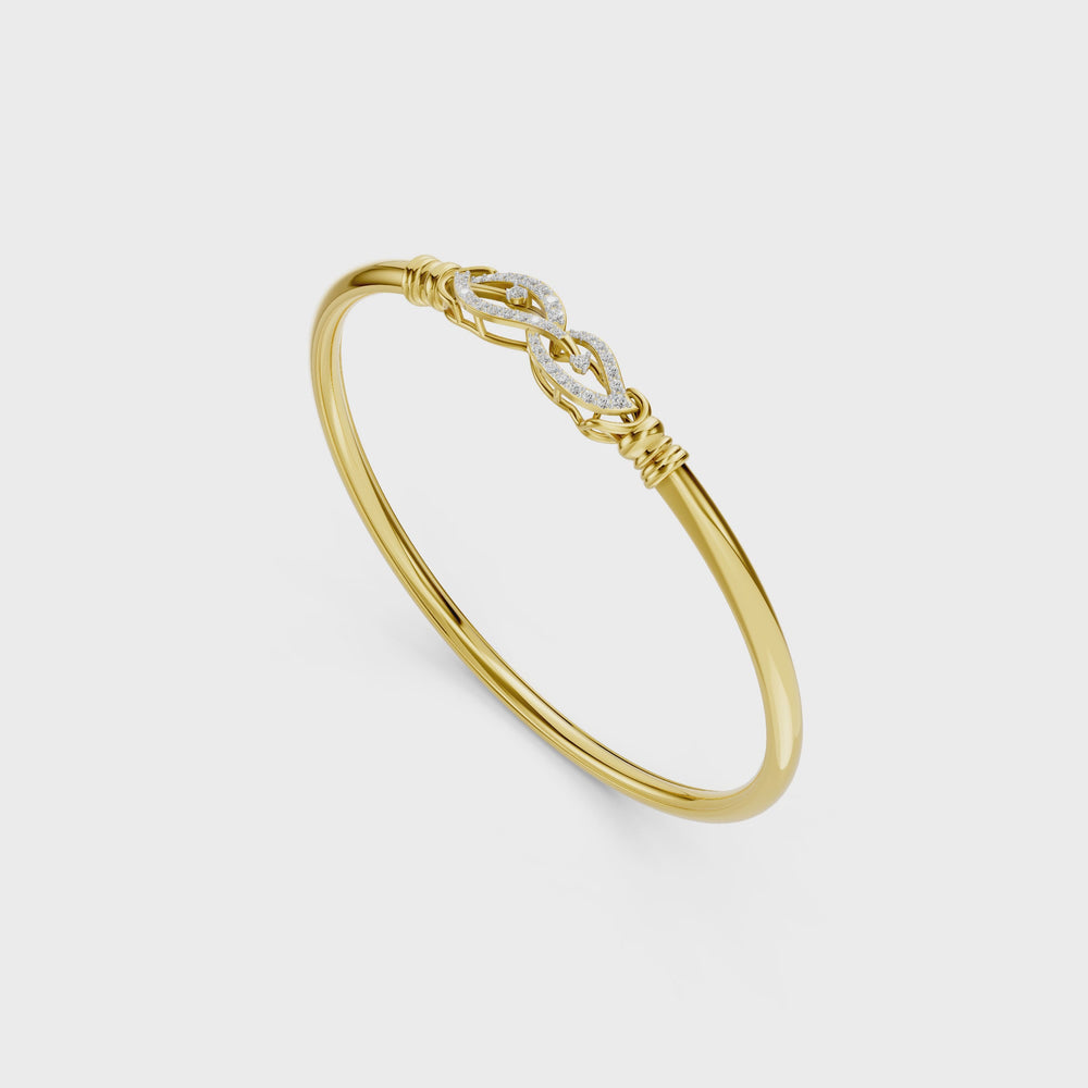 Eternal Leaf Diamond Bangle