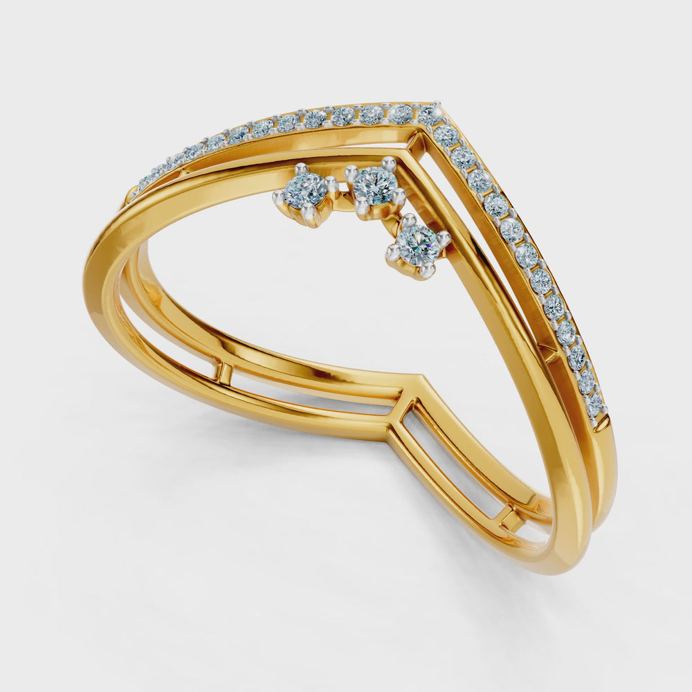 Trinity V-Line Diamond Ring