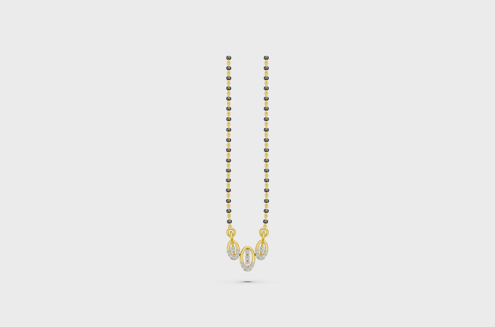 Royal Crescent Bloom Diamond Mangalsutra