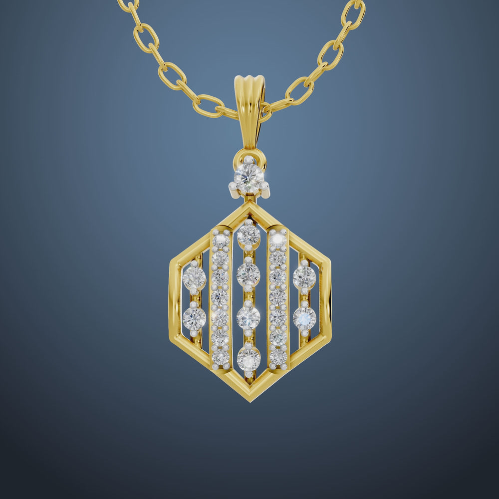 Radiant Prism Diamond Pendant