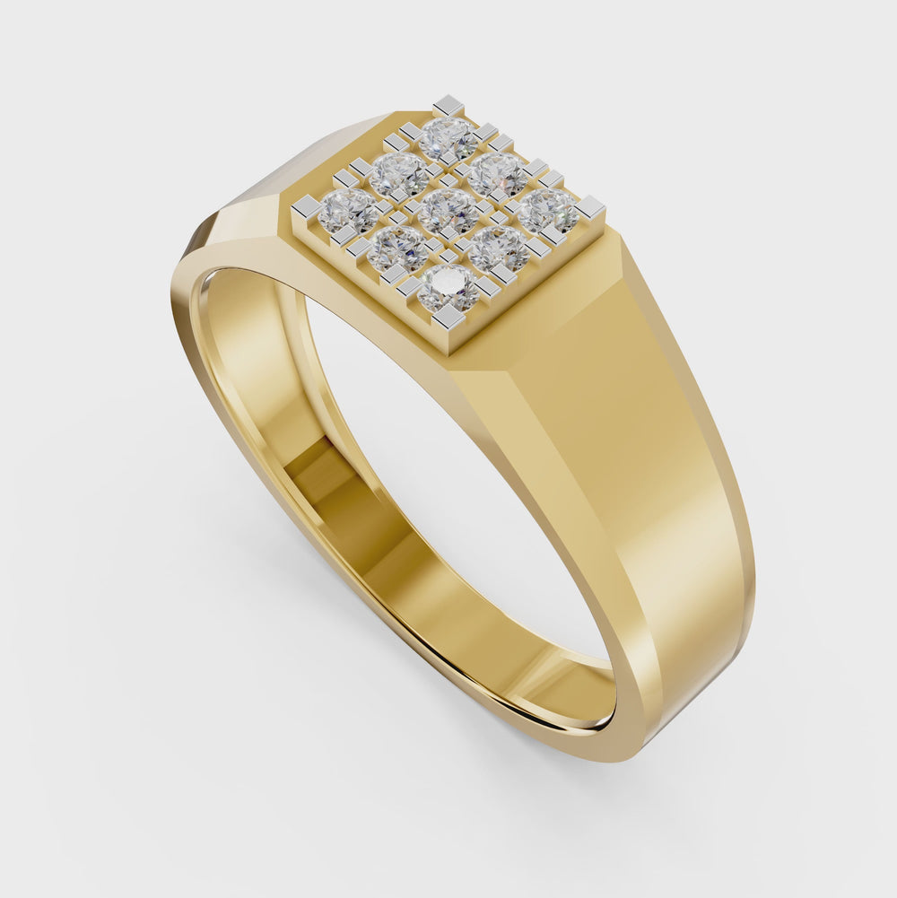 Nine Grid Majesty Gents Ring