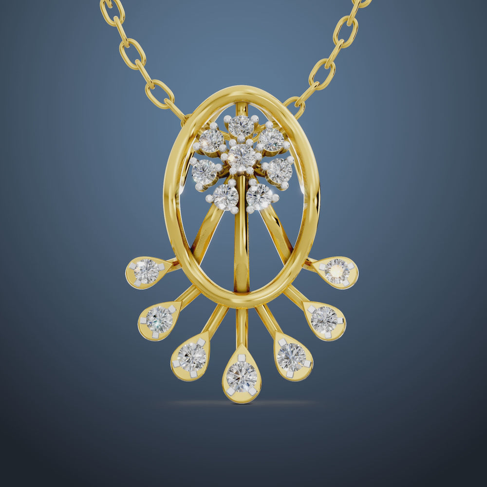Radiant Blossom Drop Pendant