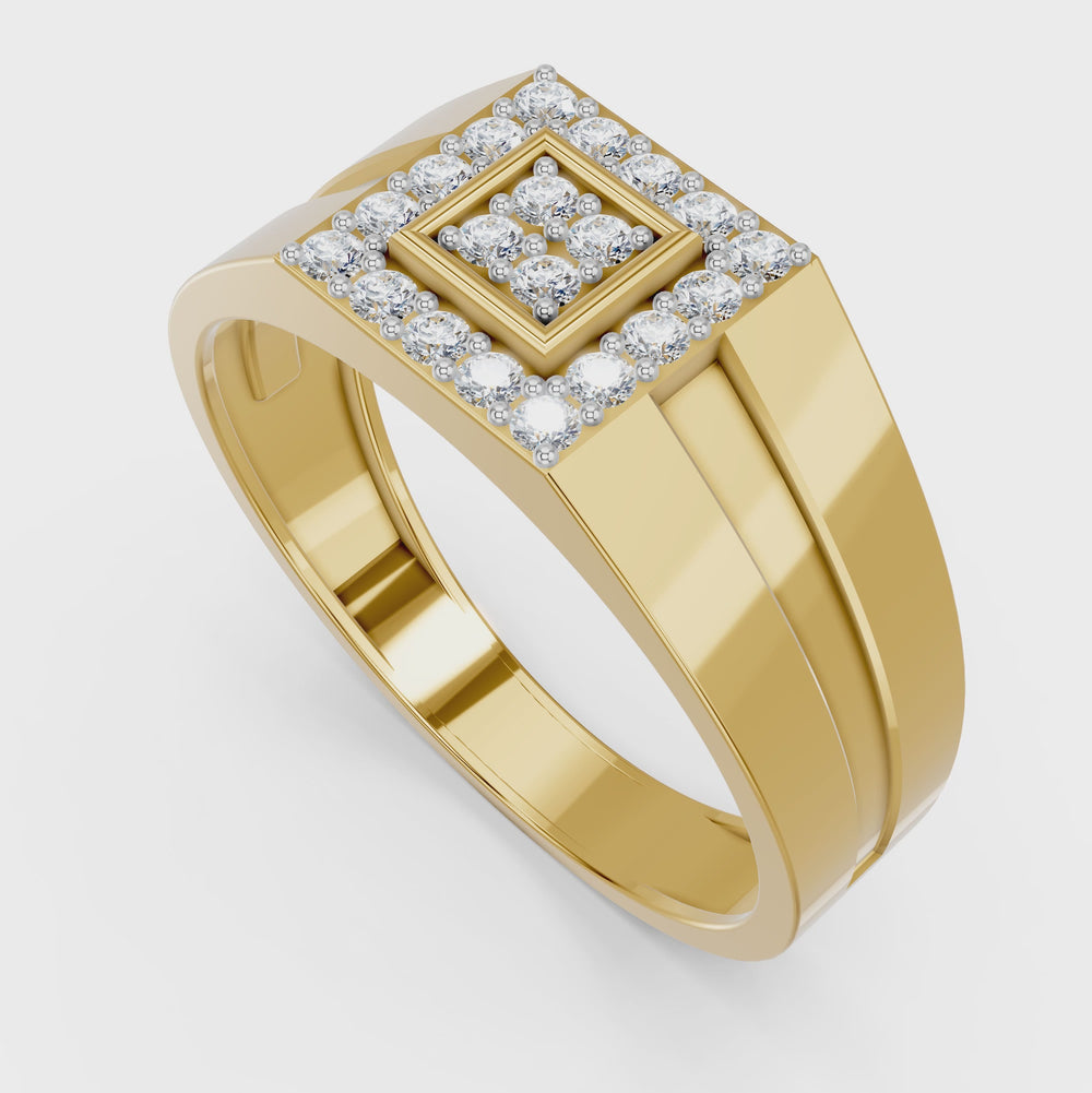 Royal Square Halo Diamond Ring