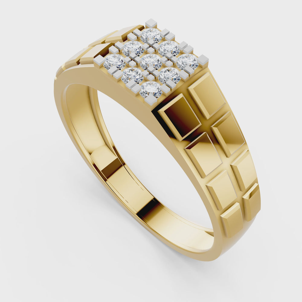 Urban Grid Diamond Ring