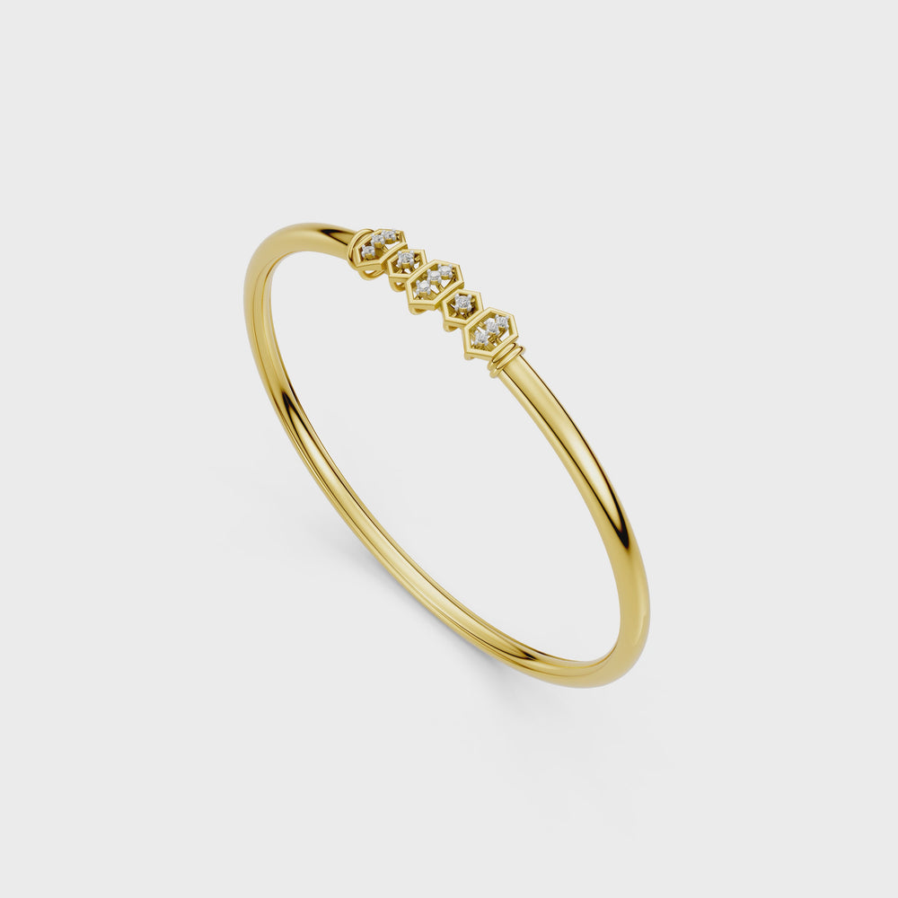 Hexa Bloom Diamond Bangle