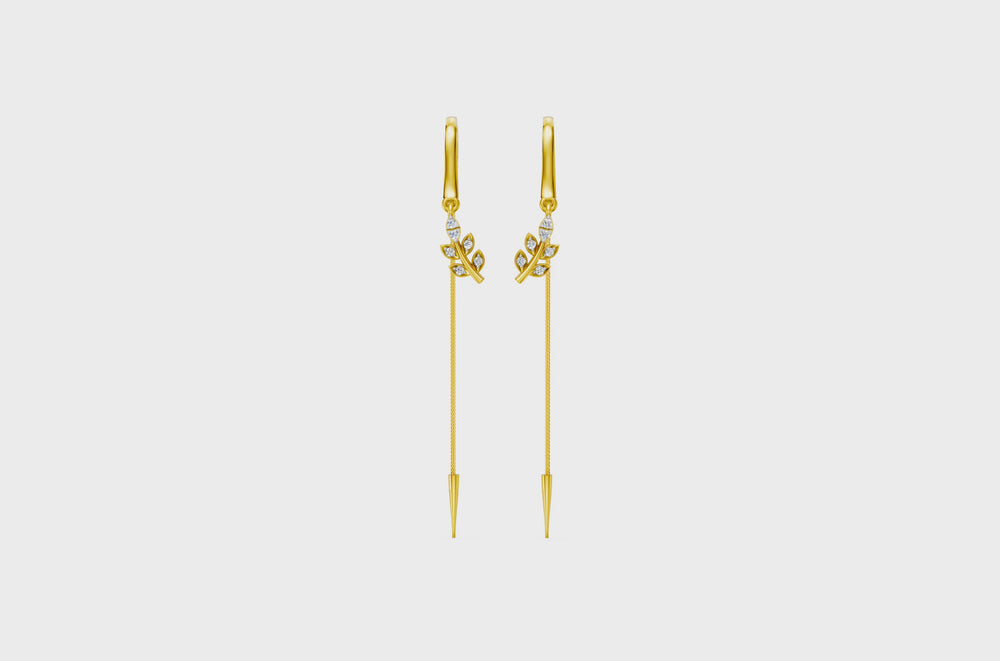Nature's Whisper Diamond Sui Dhaga Earrings