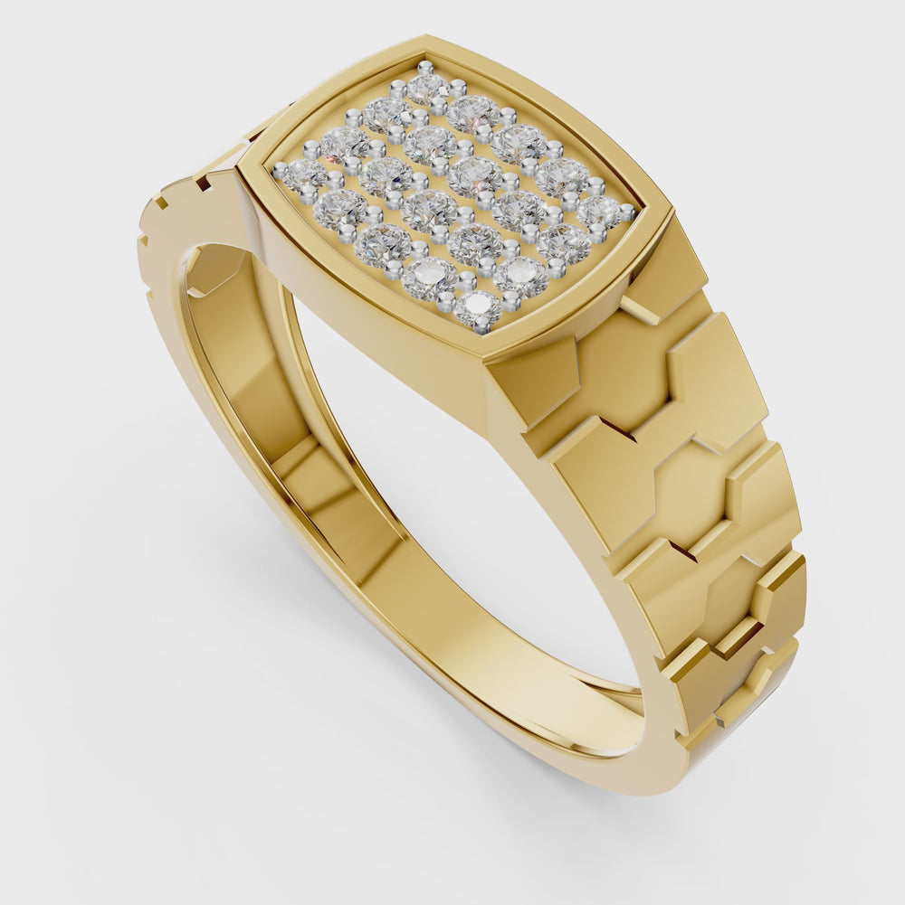 Imperial Line Diamond Gents Ring