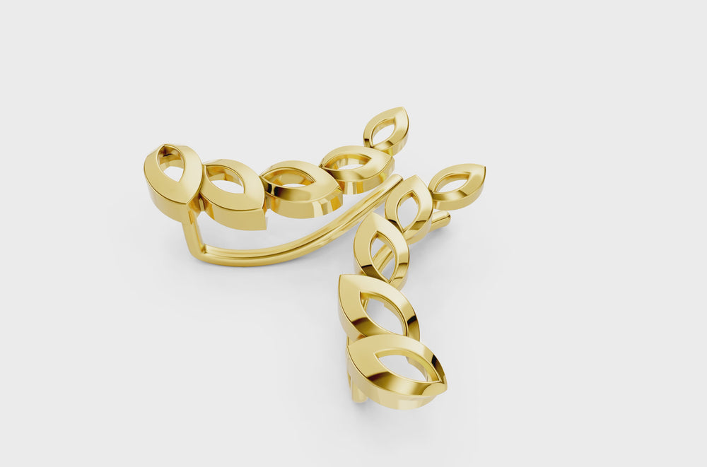 Golden Olive Vine Earrings