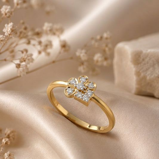 Floral Spark Diamond Ring