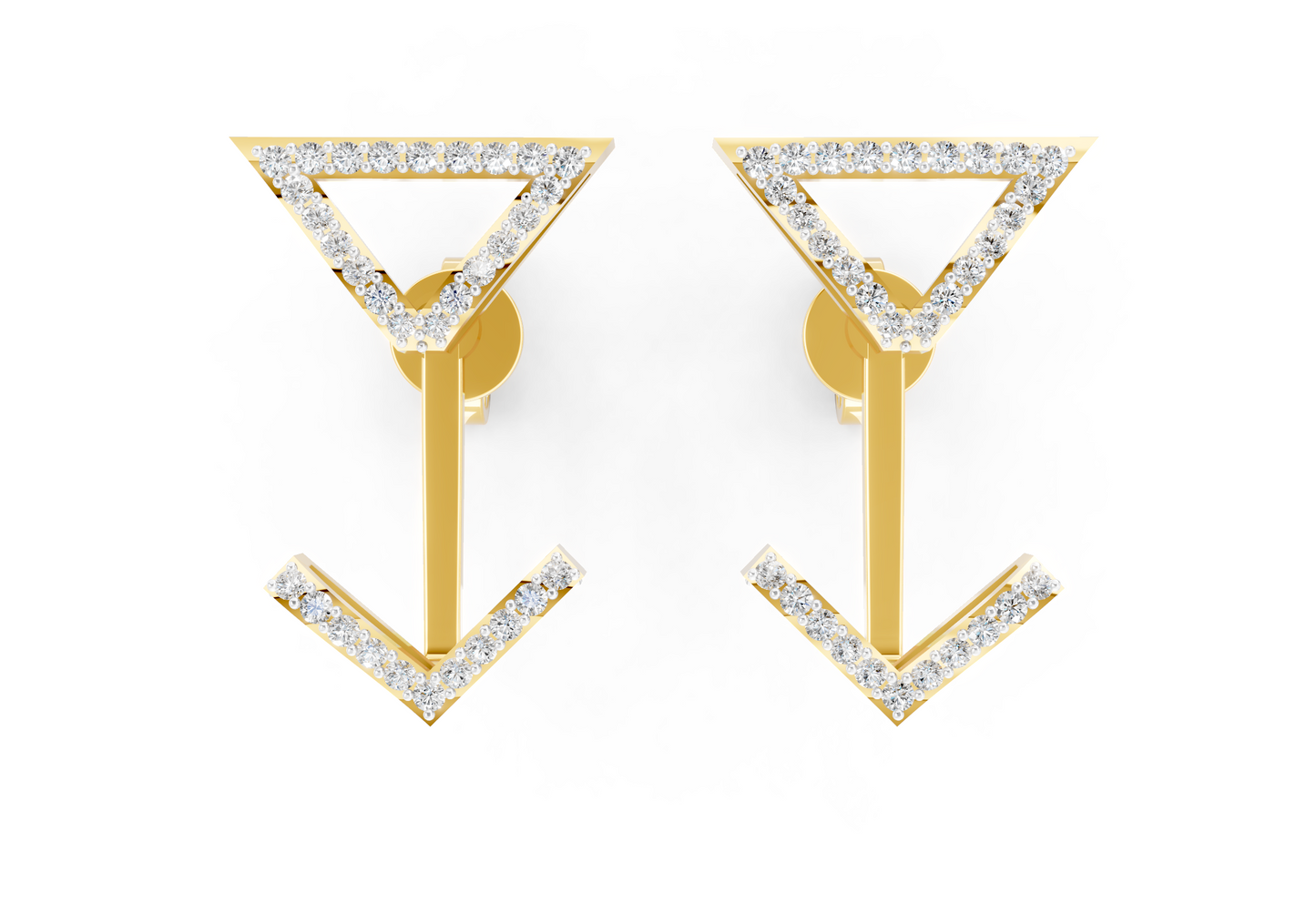 TriEdge Diamond Ear Tops