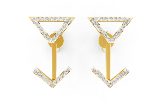TriEdge Diamond Ear Tops