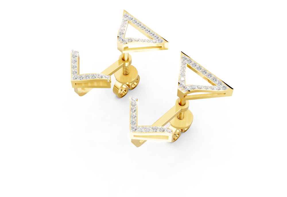 TriEdge Diamond Ear Tops