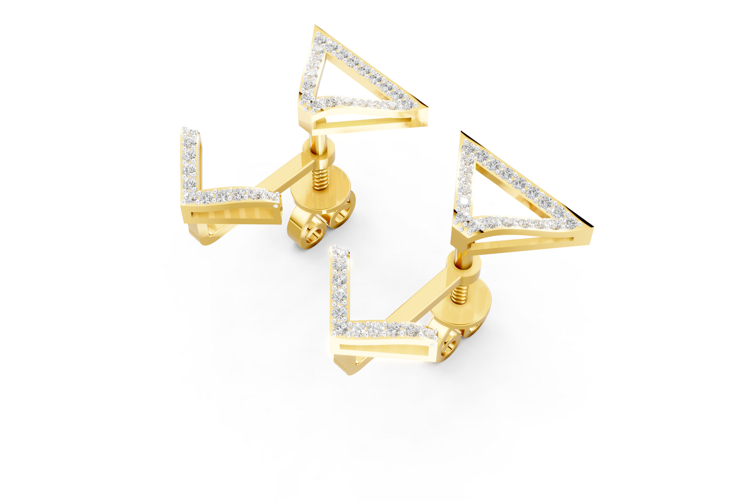 TriEdge Diamond Ear Tops