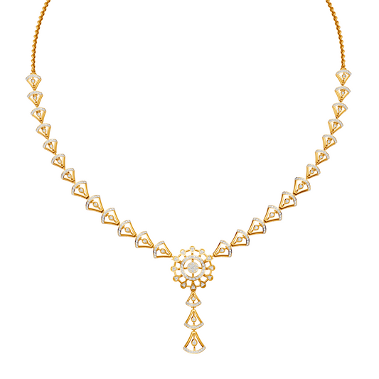 Radiant Fan Cascade Diamond Necklace