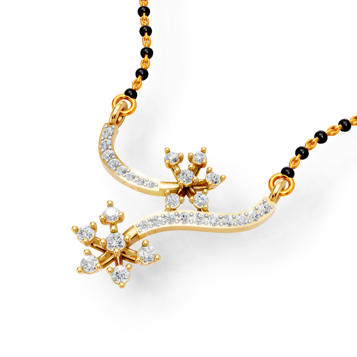 Blossom Cascade Diamond Mangalsutra